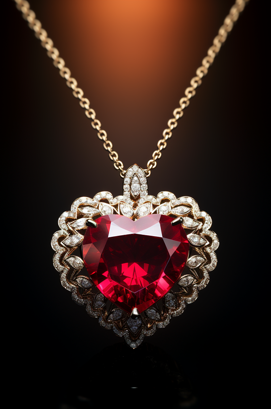 红宝石珠宝数字艺术摄影图