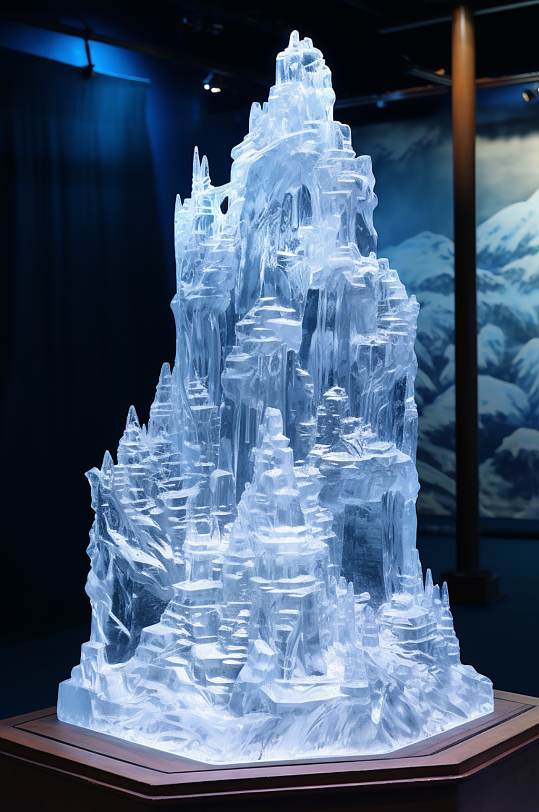 冰雕山冰山雕塑图片