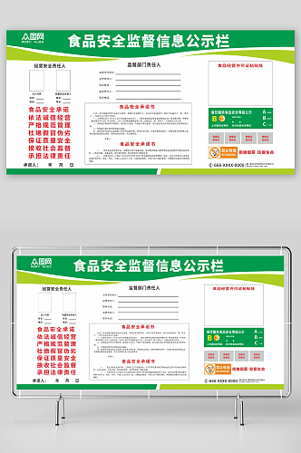 食品安全监督信息公示栏展板