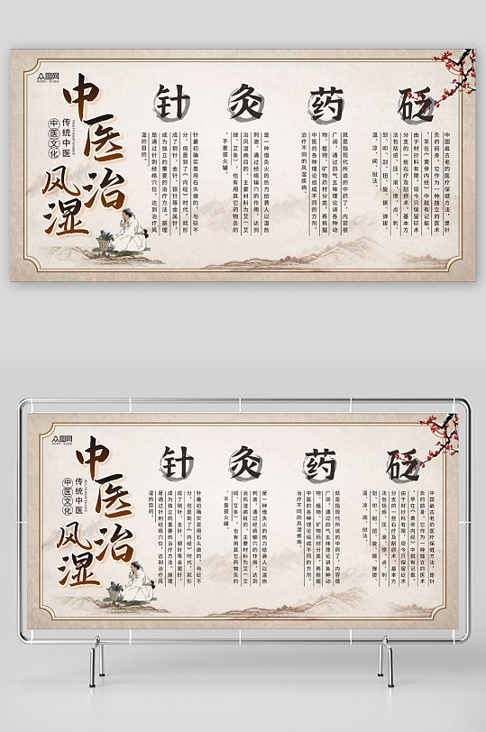 中医药治疗风湿知识宣传栏展板