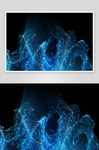 3D蓝色科技风背景纹理花纹素材