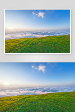 户外帐篷山水景蓝天云层草地风景