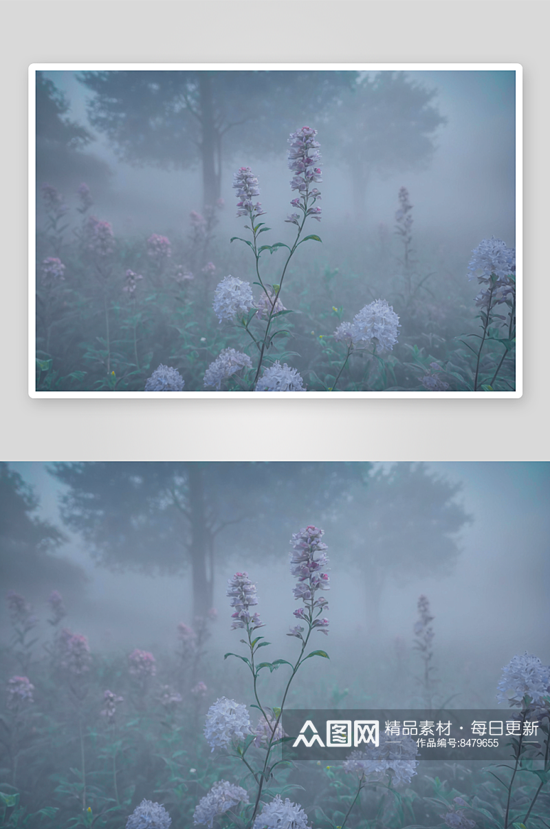 花卉花朵山水蓝天云层摄影作品素材