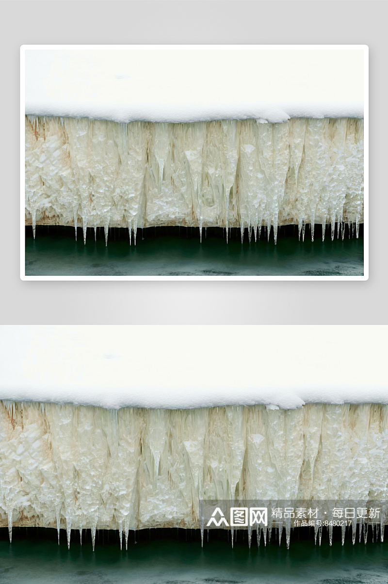 冰雪风景特写摄影高清图像素材
