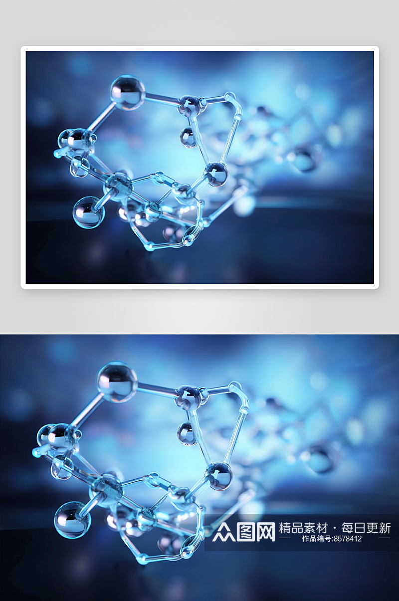 3D渲染分子结构插画素材图片素材