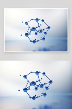 3D渲染分子结构插画素材图片
