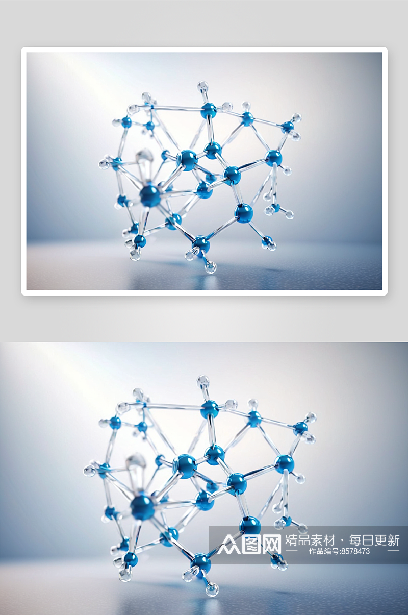 3D渲染分子结构插画素材图片素材