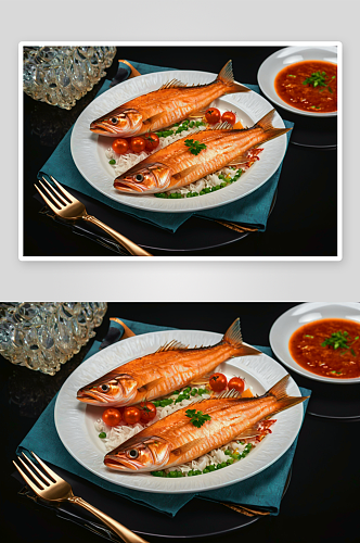 鱼肉摄影特写素材图像
