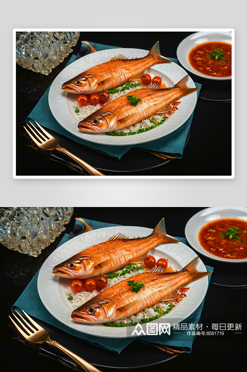 鱼肉摄影特写素材图像素材