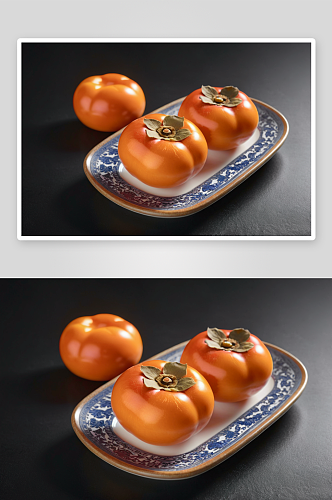 柿子摄影特写素材图像