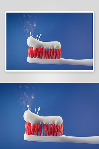 牙刷写摄影高清图片