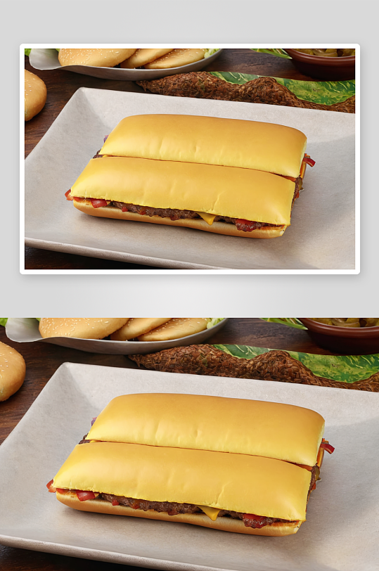 汉堡美食特写摄影高清图片