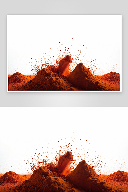 一团红色橙色粉末特写摄影背景图像
