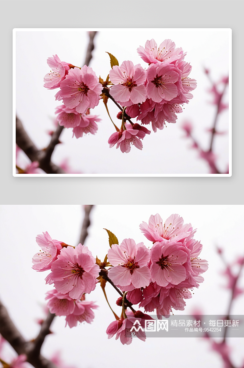春天绽放粉红色樱花图片素材