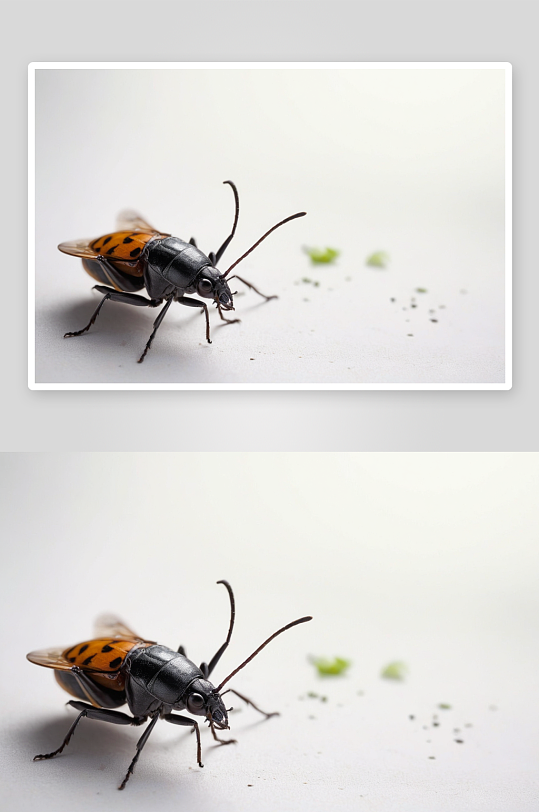 春季节气惊蛰昆虫主题静物拍摄图片