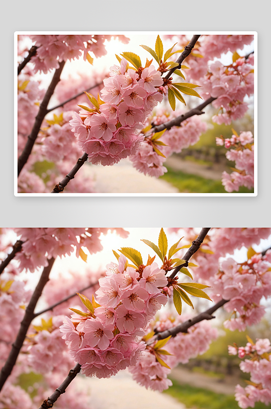 春季出暖花开粉色樱花盛开图片