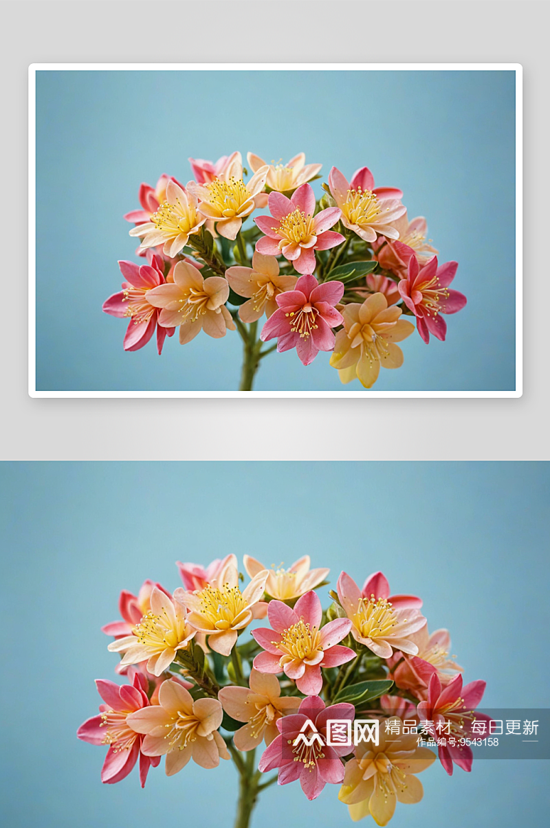 缤纷柠檬长寿花水果糖开花特写植物花卉图片素材