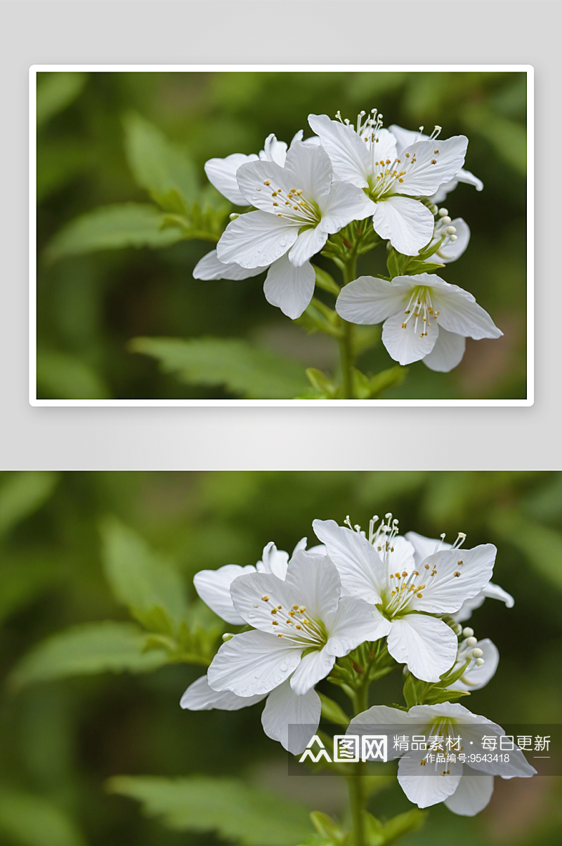 白色开花植物特写内有乾坤图片素材