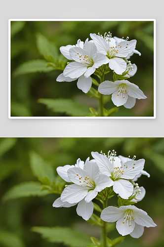白色开花植物特写内有乾坤图片