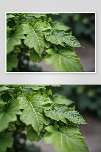 绿色植物树叶大光圈背景虚化特写图片