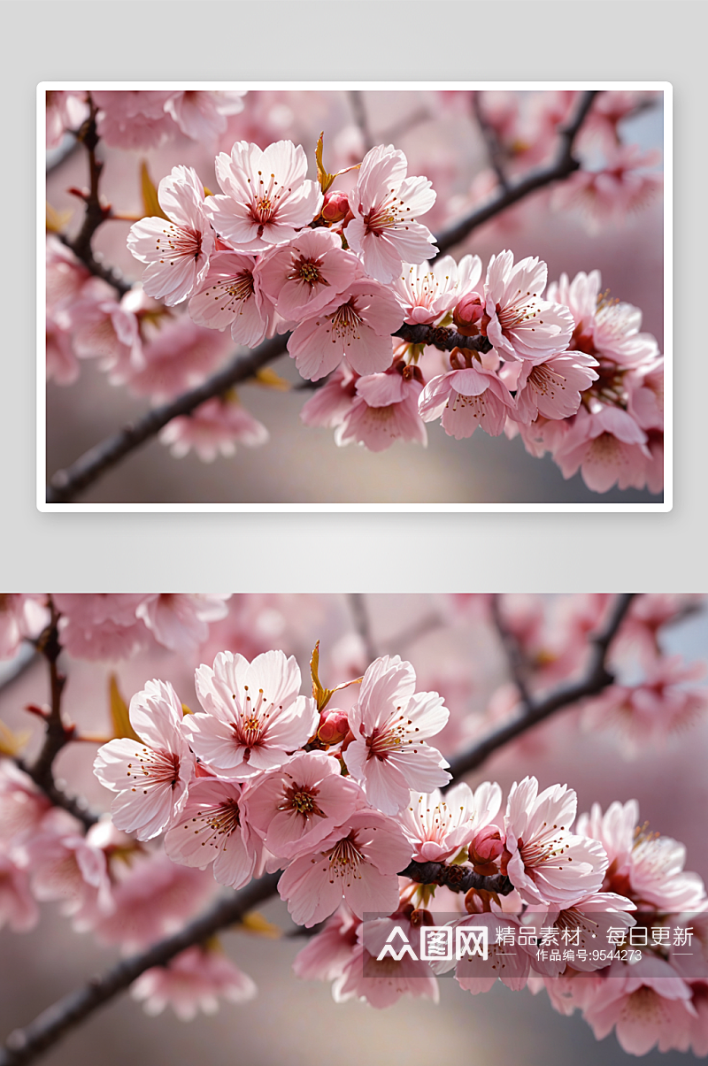 立春初春樱花盛开日系风格图片素材