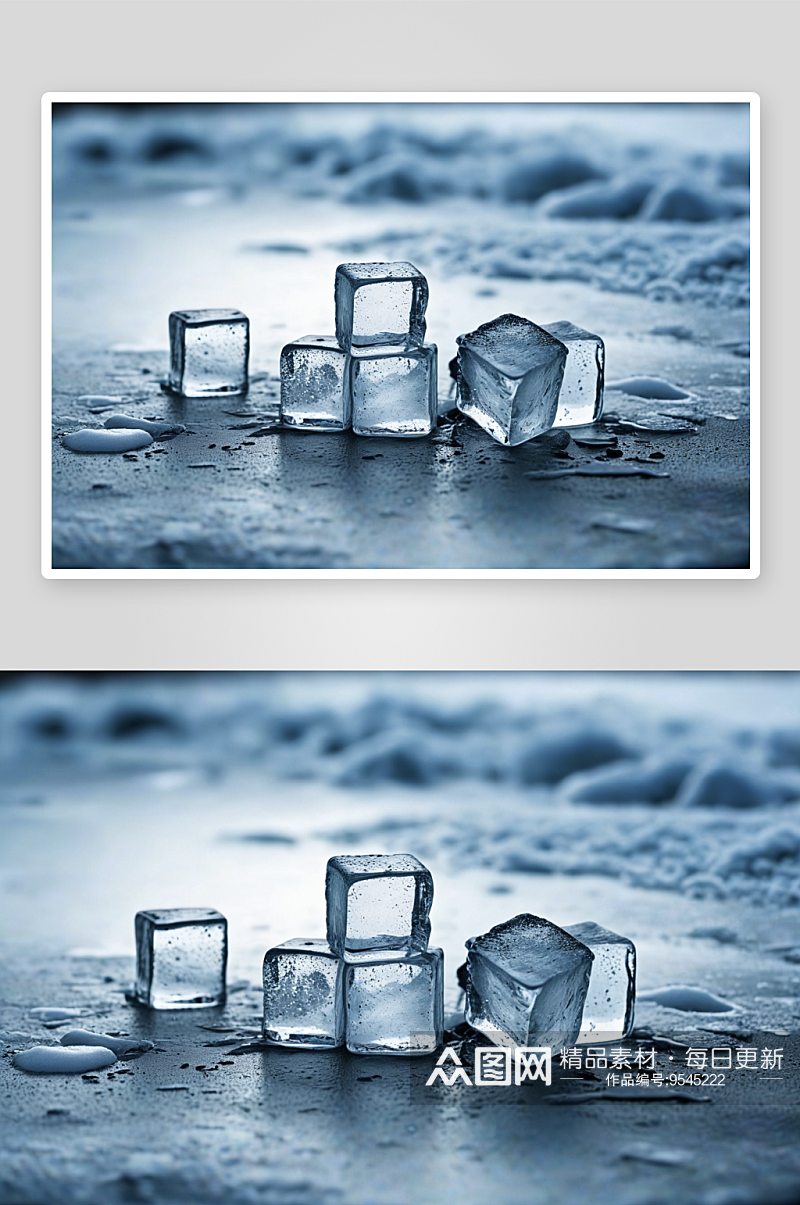 冬季冰块特写图片素材