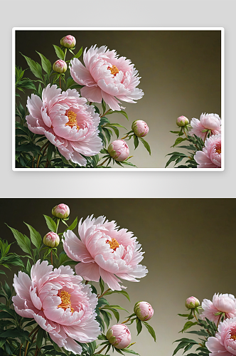 淡粉色牡丹花素材图图片