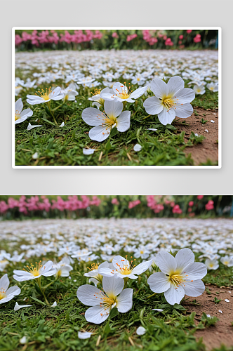 油桐花散落一地图片