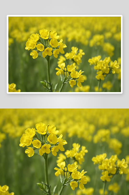 油菜花特写镜头春天季节图片