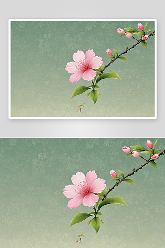 唯美浪漫文艺清新日系壁纸桌面粉色花图片