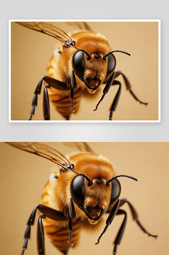 微距蜜蜂采蜜翅膀昆虫特写细节虫子图片