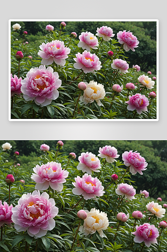 王城公园牡丹花红白粉紫黄牡丹图片