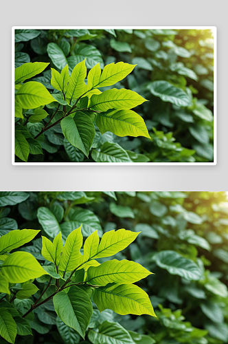 园艺绿色植物叶子背景图片