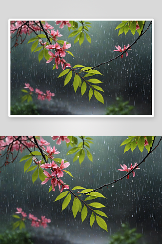 欲验春来多少雨枝头叶发无限新图片