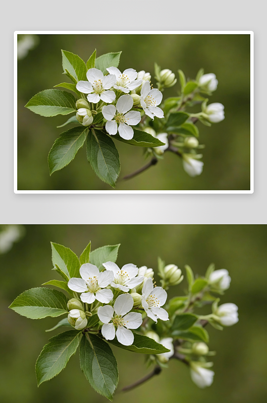 苹果花白色开花植物特写图片