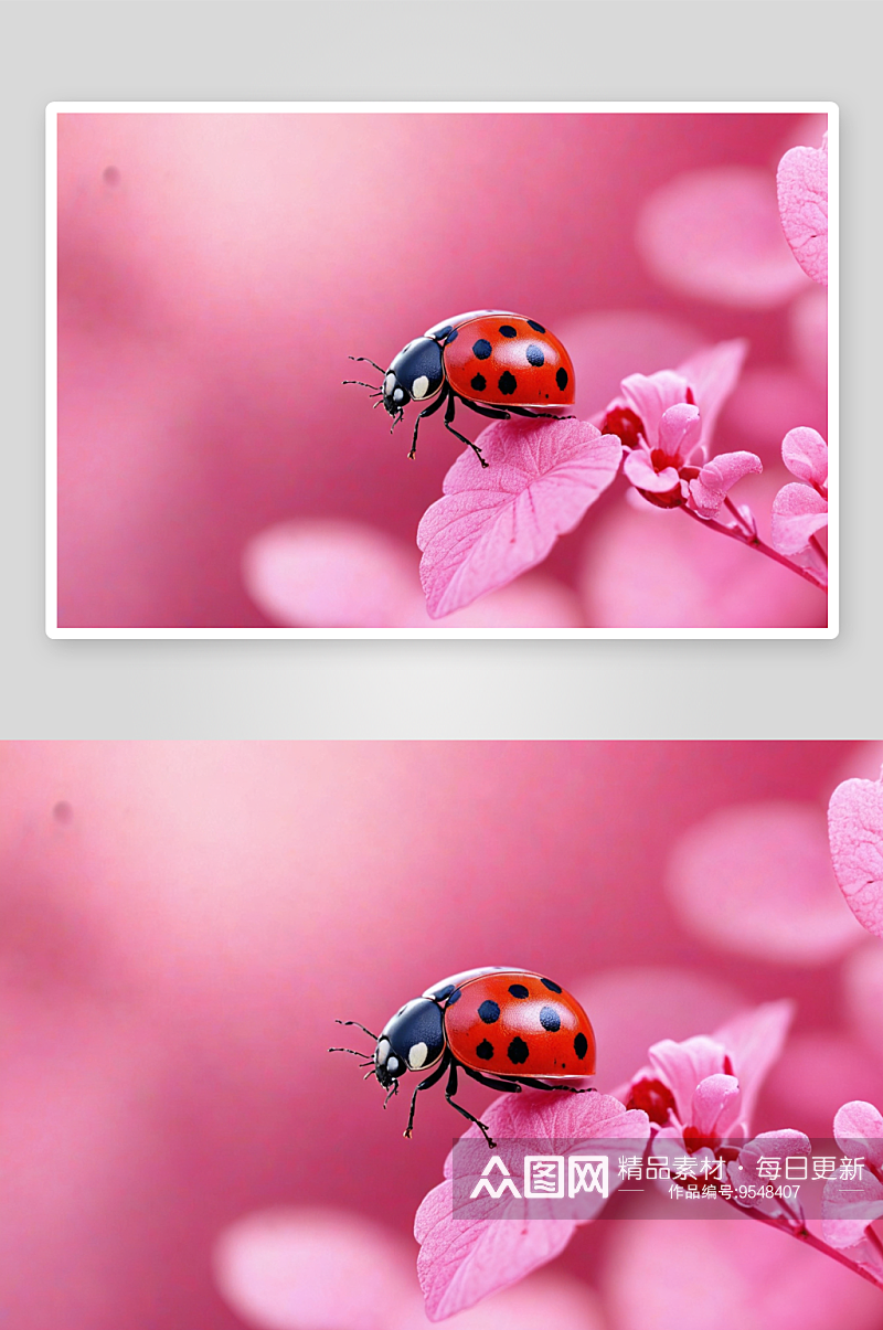 瓢虫粉红色世界图片素材