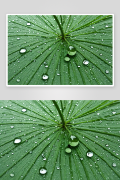 绿色植物水珠雨水图片