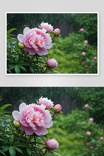 国花牡丹雨中芳容牡丹花国色天香图片