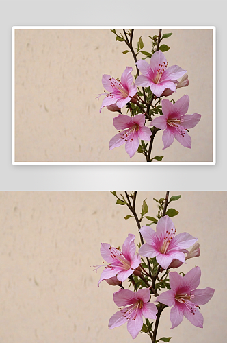 蜜蜂紫荆花高清特写花卉图片