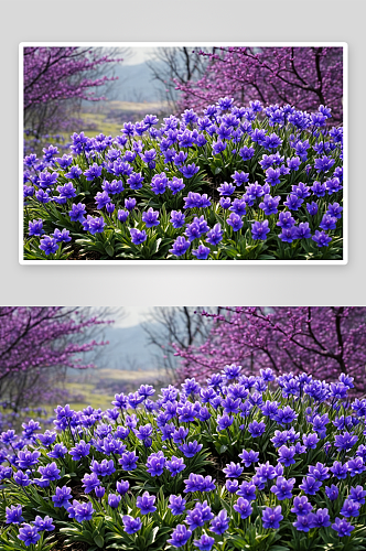春天蓝紫花高清特写花卉图片
