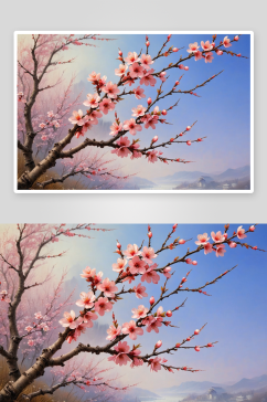 春暖桃花开高清特写花卉图片