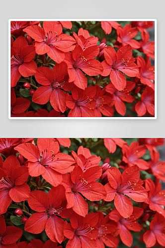 红色开花植物特写镜头图片