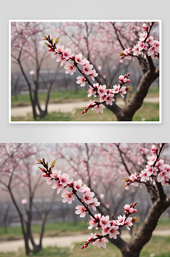 春来桃花开了桃花灼灼图片