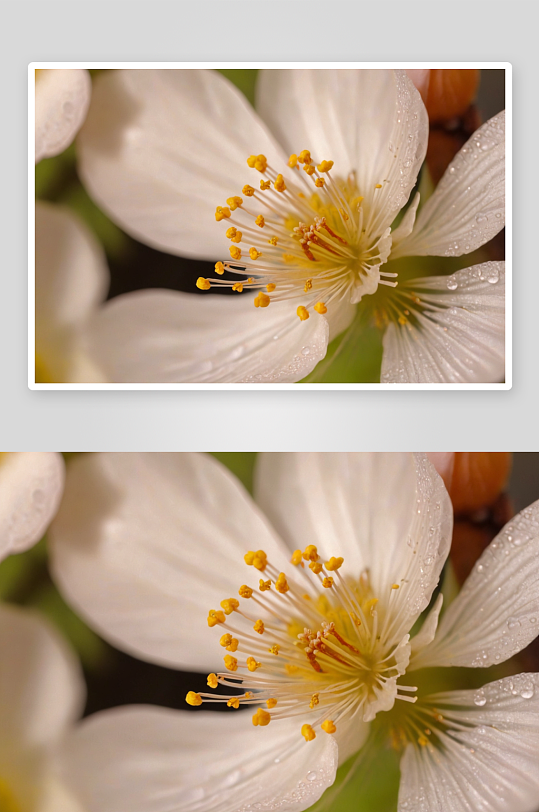 微距杏花特写鲜花花蕊花粉图片