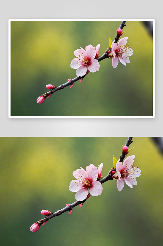 桃花绽放盛开春天自然风景图片