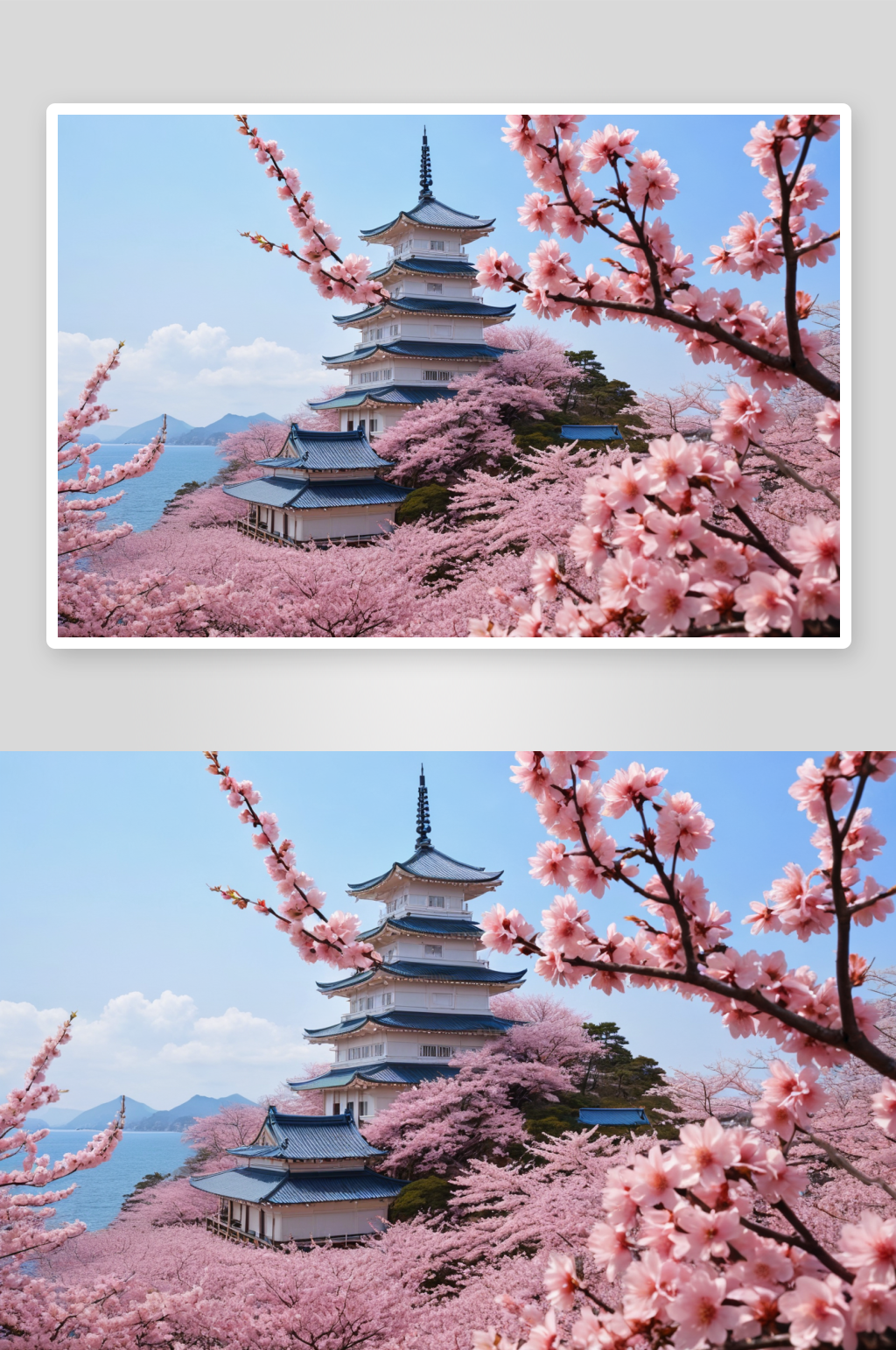 双樱高清特写花卉图片素材