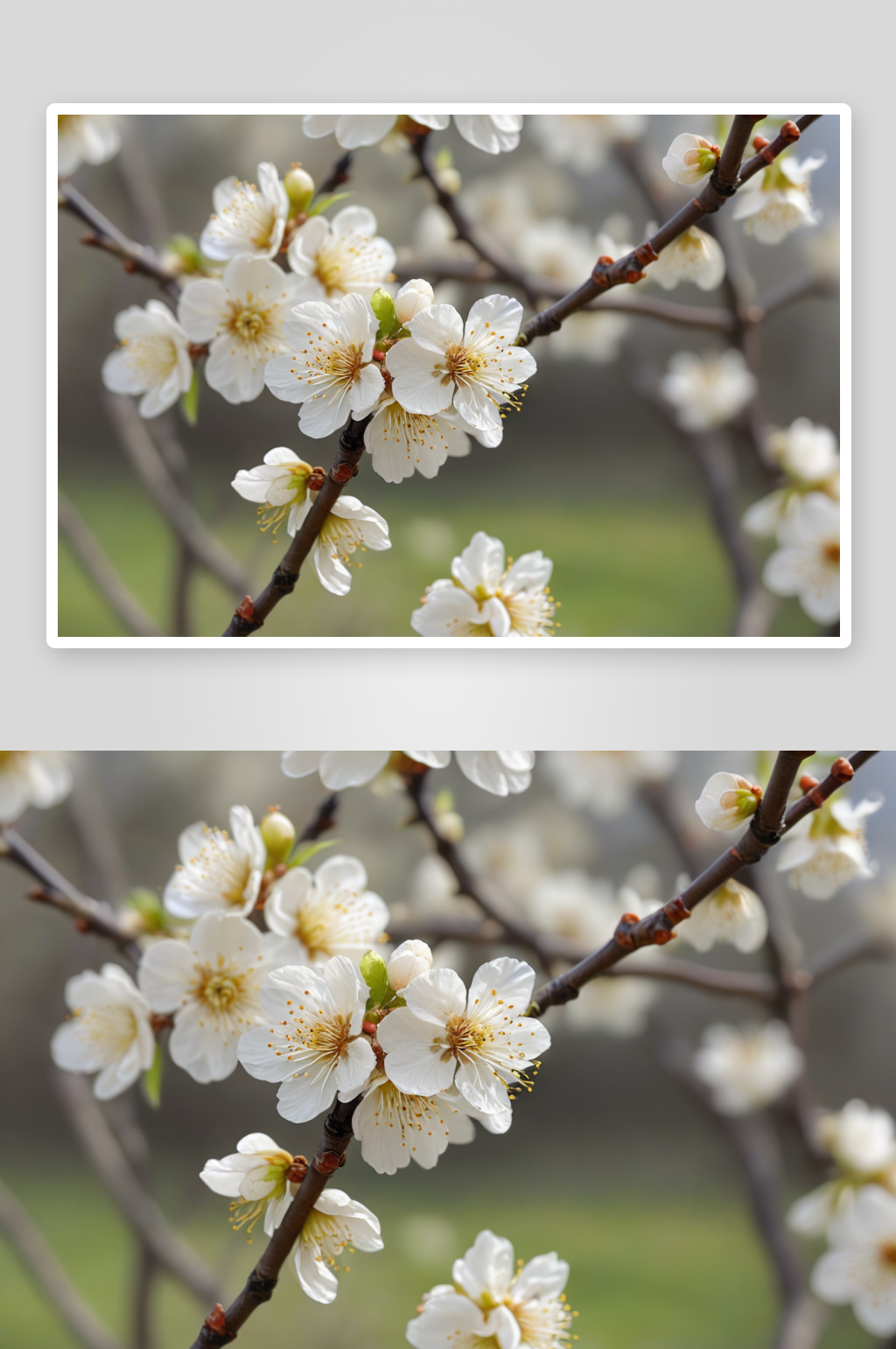 春天白梅花盛开特写图片素材