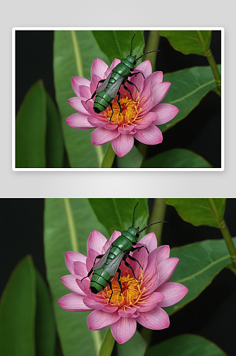 龙船花昆虫高清特写花卉图片