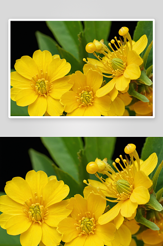 金丝桃春季夏季食物微距黄色健康图片