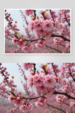 春天盛开重瓣榆叶梅图片